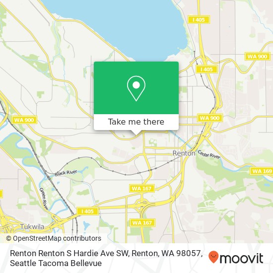 Mapa de Renton Renton S Hardie Ave SW, Renton, WA 98057