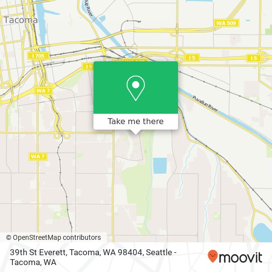Mapa de 39th St Everett, Tacoma, WA 98404