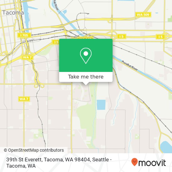 39th St Everett, Tacoma, WA 98404 map