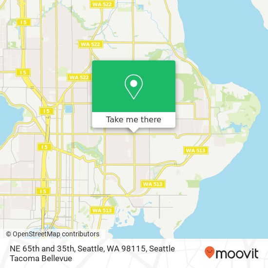 Mapa de NE 65th and 35th, Seattle, WA 98115