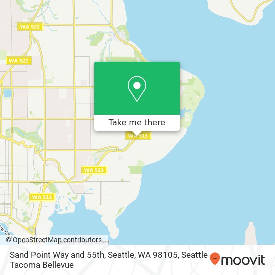 Mapa de Sand Point Way and 55th, Seattle, WA 98105