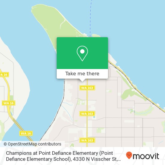 Mapa de Champions at Point Defiance Elementary (Point Defiance Elementary School), 4330 N Visscher St
