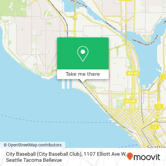 Mapa de City Baseball (City Baseball Club), 1107 Elliott Ave W