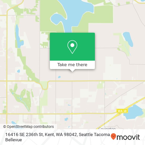 Mapa de 16416 SE 236th St, Kent, WA 98042