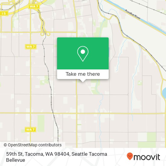 Mapa de 59th St, Tacoma, WA 98404