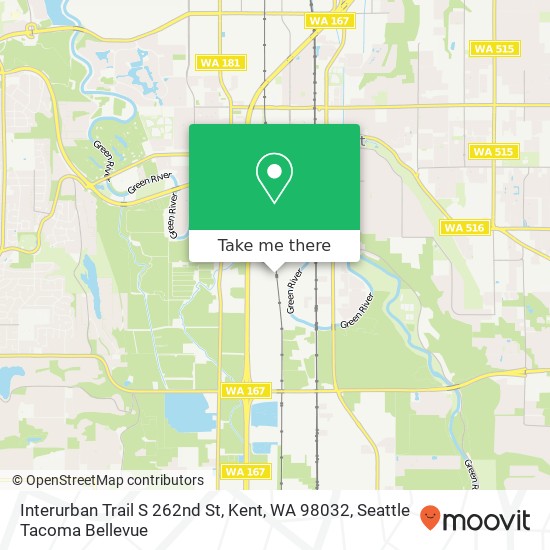 Mapa de Interurban Trail S 262nd St, Kent, WA 98032