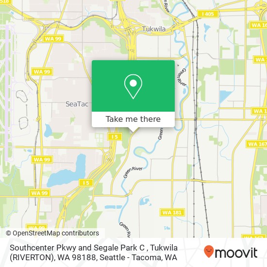 Mapa de Southcenter Pkwy and Segale Park C , Tukwila (RIVERTON), WA 98188