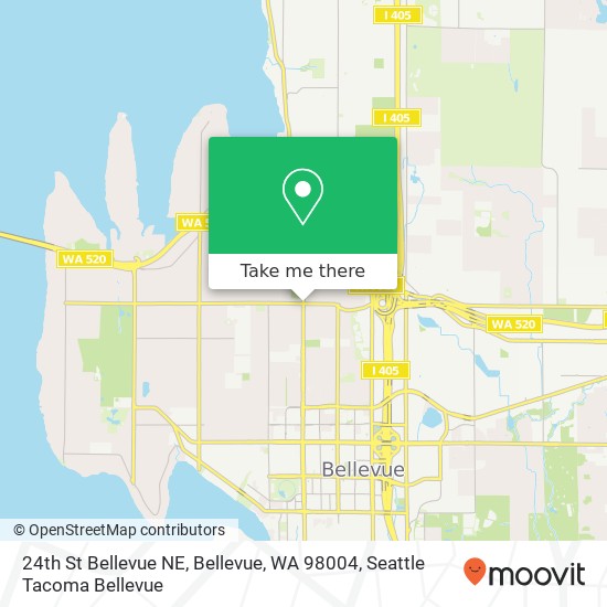 Mapa de 24th St Bellevue NE, Bellevue, WA 98004