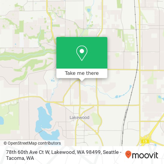 78th 60th Ave Ct W, Lakewood, WA 98499 map