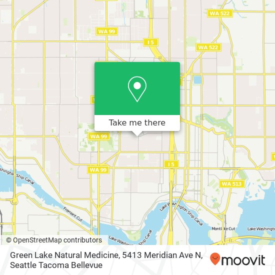 Mapa de Green Lake Natural Medicine, 5413 Meridian Ave N
