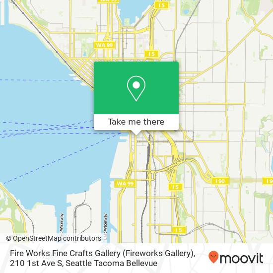 Mapa de Fire Works Fine Crafts Gallery (Fireworks Gallery), 210 1st Ave S