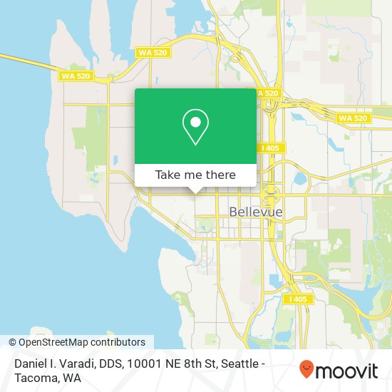 Mapa de Daniel I. Varadi, DDS, 10001 NE 8th St