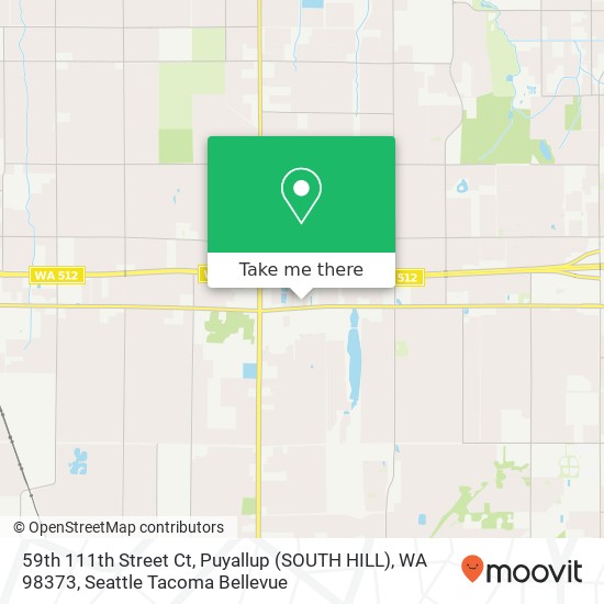 Mapa de 59th 111th Street Ct, Puyallup (SOUTH HILL), WA 98373