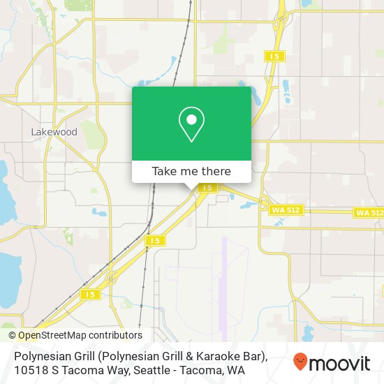 Polynesian Grill (Polynesian Grill & Karaoke Bar), 10518 S Tacoma Way map