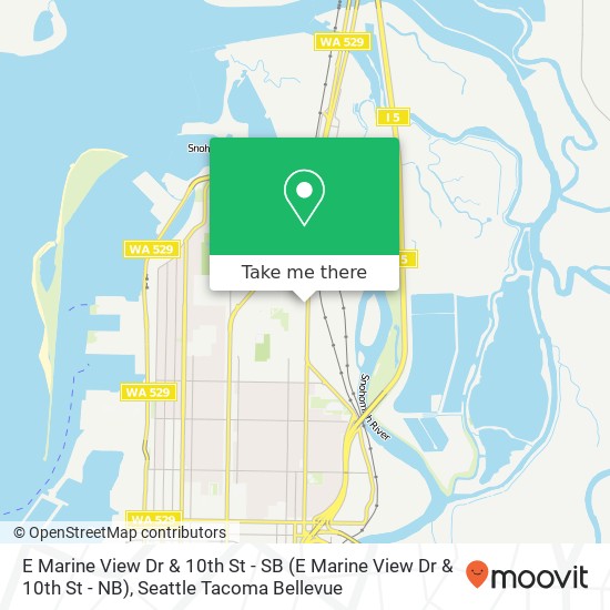 E Marine View Dr & 10th St - SB map