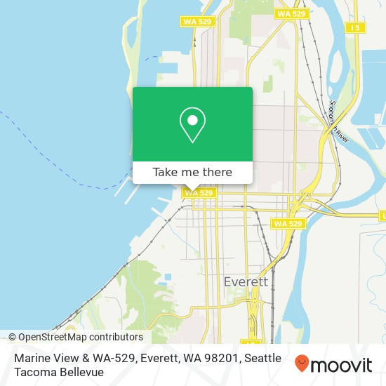 Mapa de Marine View & WA-529, Everett, WA 98201