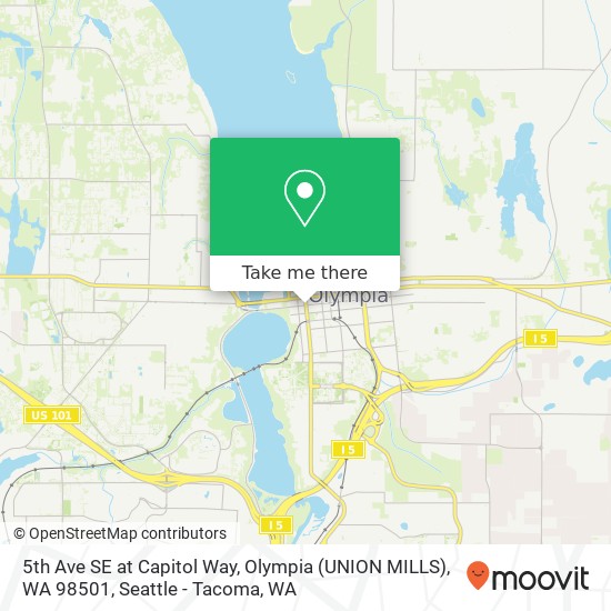 Mapa de 5th Ave SE at Capitol Way, Olympia (UNION MILLS), WA 98501