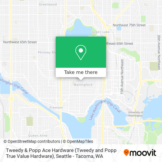 Mapa de Tweedy & Popp Ace Hardware (Tweedy and Popp True Value Hardware)