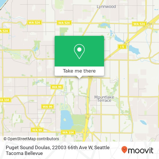 Mapa de Puget Sound Doulas, 22003 66th Ave W