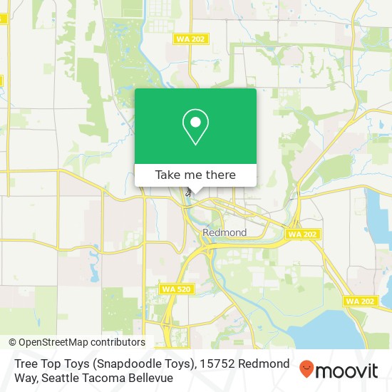 Tree Top Toys (Snapdoodle Toys), 15752 Redmond Way map
