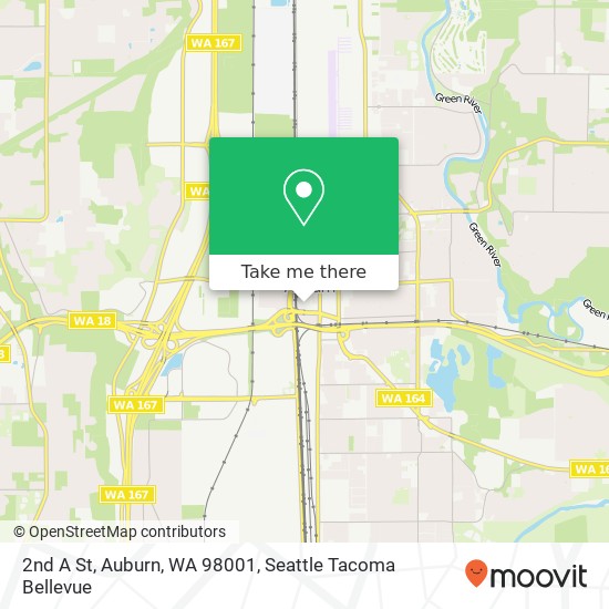 Mapa de 2nd A St, Auburn, WA 98001