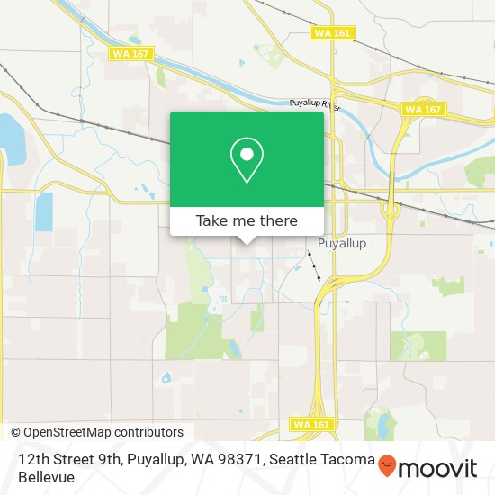 Mapa de 12th Street 9th, Puyallup, WA 98371
