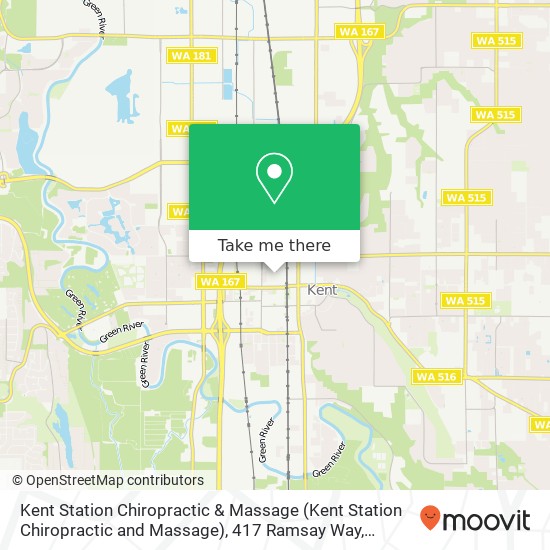 Mapa de Kent Station Chiropractic & Massage (Kent Station Chiropractic and Massage), 417 Ramsay Way