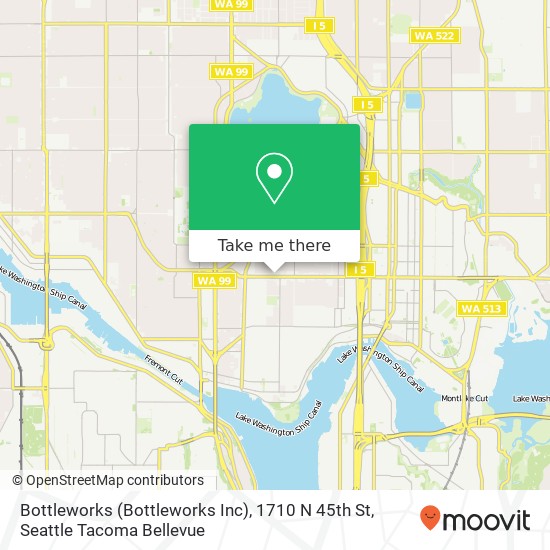 Mapa de Bottleworks (Bottleworks Inc), 1710 N 45th St