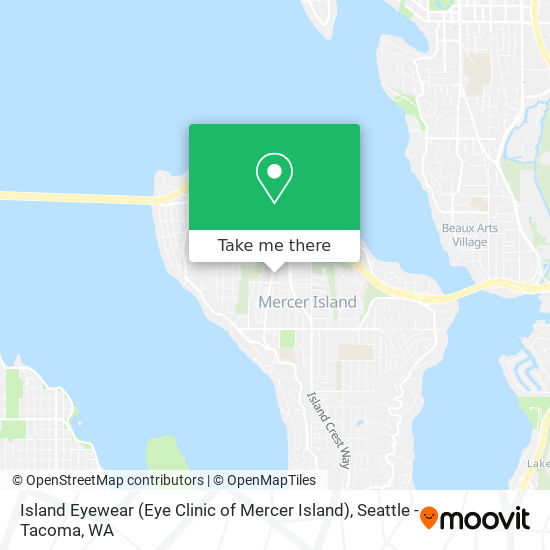 Mapa de Island Eyewear (Eye Clinic of Mercer Island)