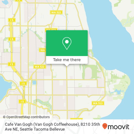 Mapa de Cafe Van Gogh (Van Gogh Coffeehouse), 8210 35th Ave NE