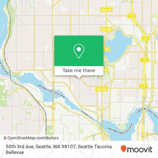 Mapa de 50th 3rd Ave, Seattle, WA 98107