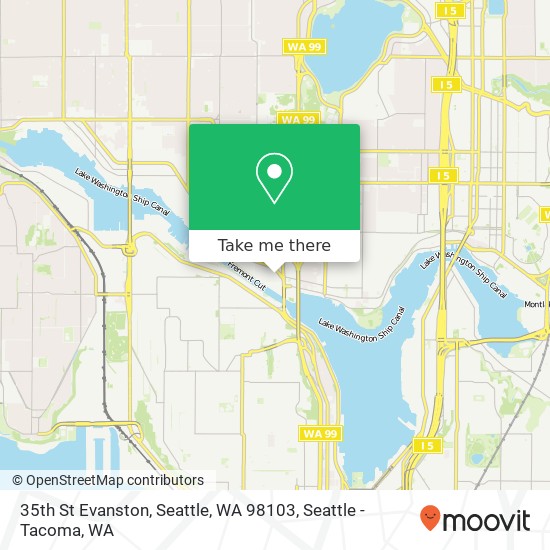 Mapa de 35th St Evanston, Seattle, WA 98103