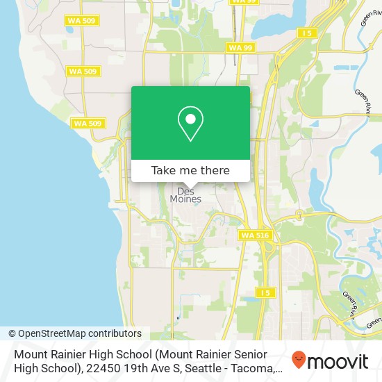 Mount Rainier High School (Mount Rainier Senior High School), 22450 19th Ave S map