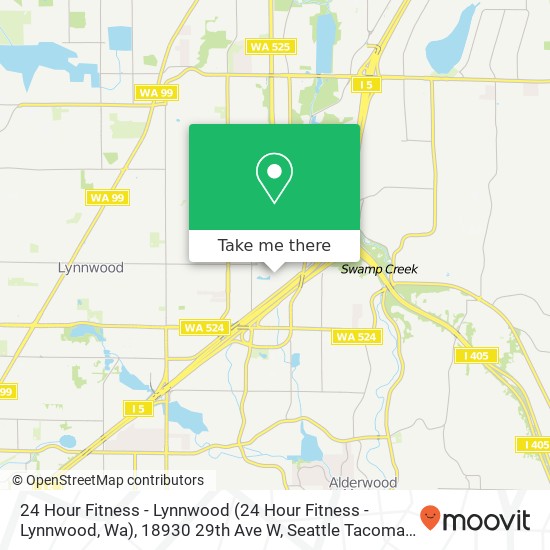 Mapa de 24 Hour Fitness - Lynnwood (24 Hour Fitness - Lynnwood, Wa), 18930 29th Ave W
