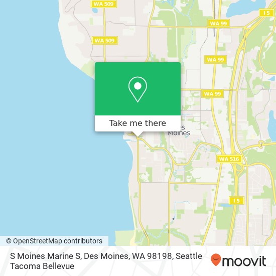 Mapa de S Moines Marine S, Des Moines, WA 98198