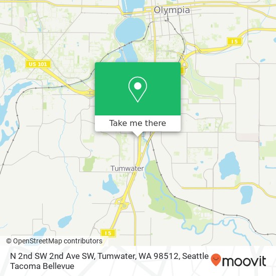 Mapa de N 2nd SW 2nd Ave SW, Tumwater, WA 98512