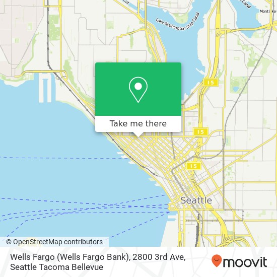 Mapa de Wells Fargo (Wells Fargo Bank), 2800 3rd Ave