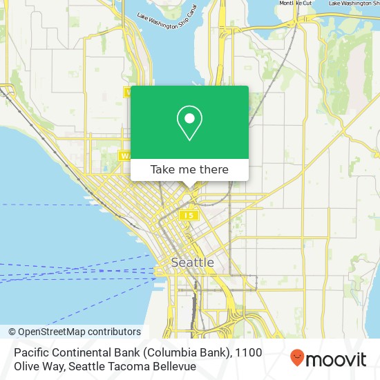 Mapa de Pacific Continental Bank (Columbia Bank), 1100 Olive Way