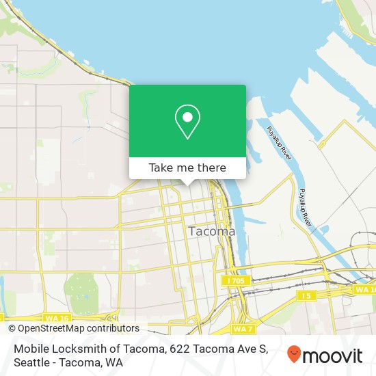 Mapa de Mobile Locksmith of Tacoma, 622 Tacoma Ave S
