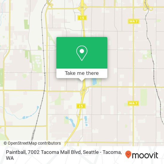 Mapa de Paintball, 7002 Tacoma Mall Blvd