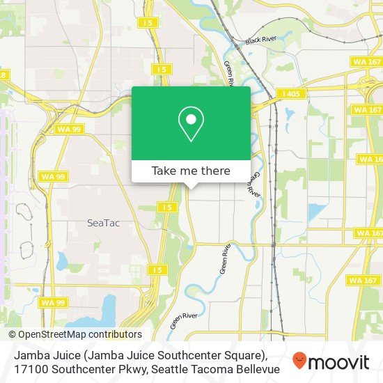 Jamba Juice (Jamba Juice Southcenter Square), 17100 Southcenter Pkwy map