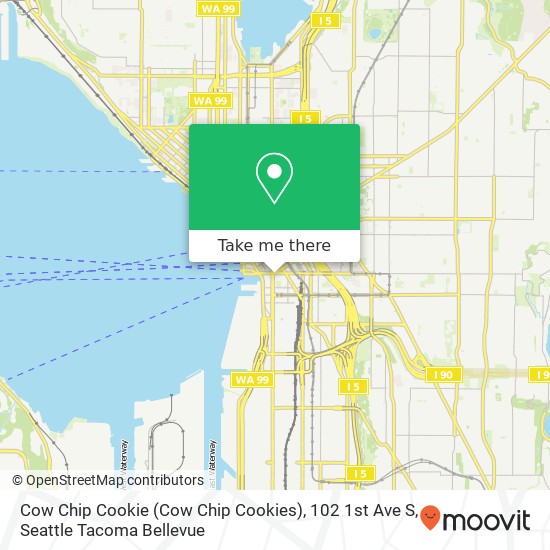Mapa de Cow Chip Cookie (Cow Chip Cookies), 102 1st Ave S