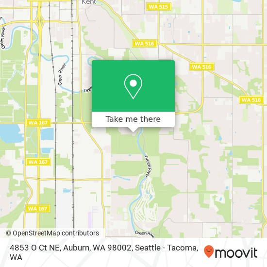 Mapa de 4853 O Ct NE, Auburn, WA 98002