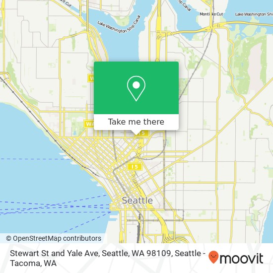 Mapa de Stewart St and Yale Ave, Seattle, WA 98109