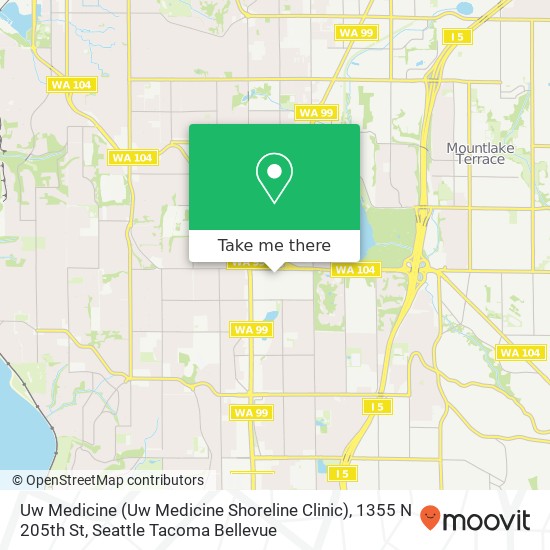 Uw Medicine (Uw Medicine Shoreline Clinic), 1355 N 205th St map