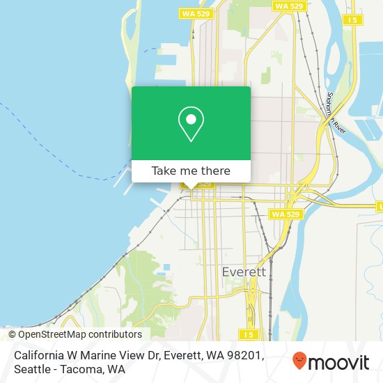 California W Marine View Dr, Everett, WA 98201 map