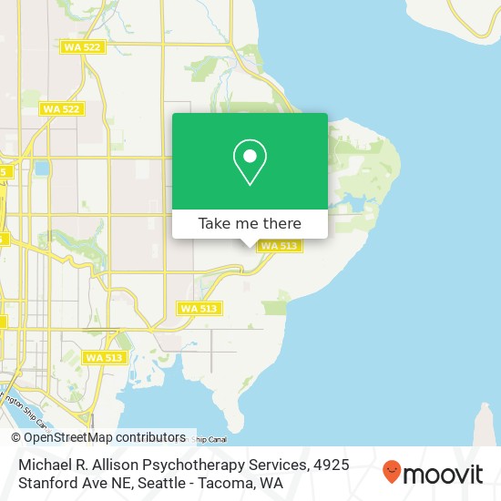 Mapa de Michael R. Allison Psychotherapy Services, 4925 Stanford Ave NE