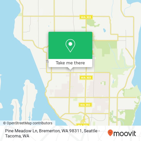 Mapa de Pine Meadow Ln, Bremerton, WA 98311