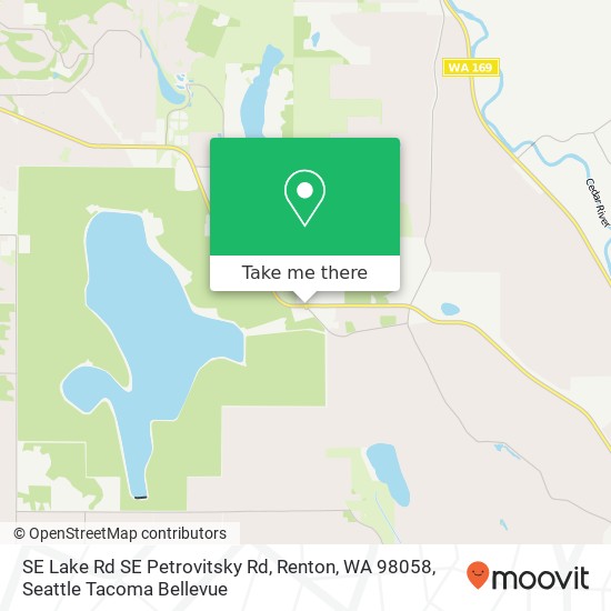 Mapa de SE Lake Rd SE Petrovitsky Rd, Renton, WA 98058