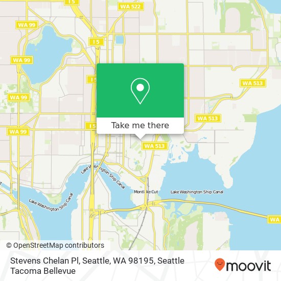 Mapa de Stevens Chelan Pl, Seattle, WA 98195